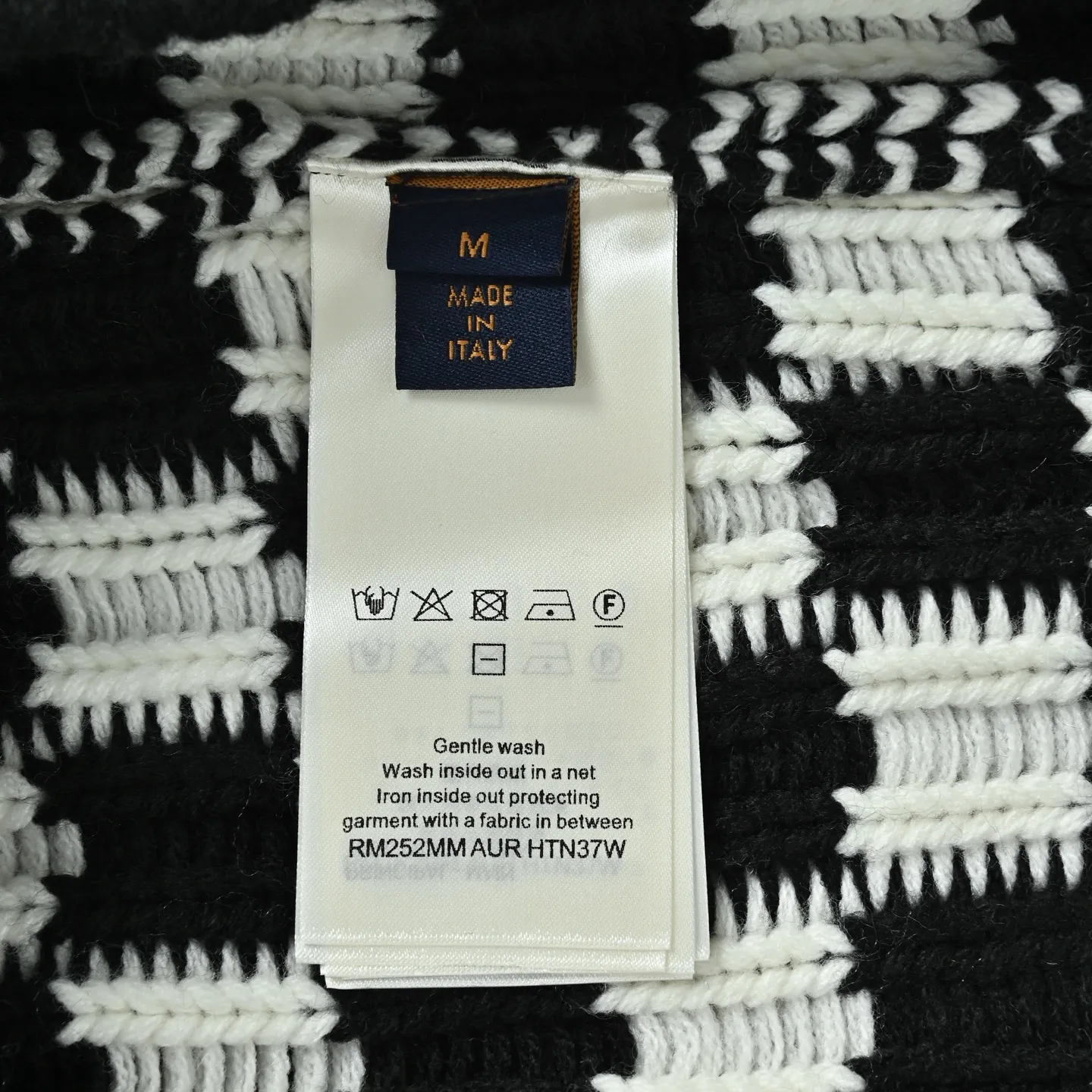 Louis Vuitton/Louis Vuitton colorful checkerboard knitted sweater cardigan